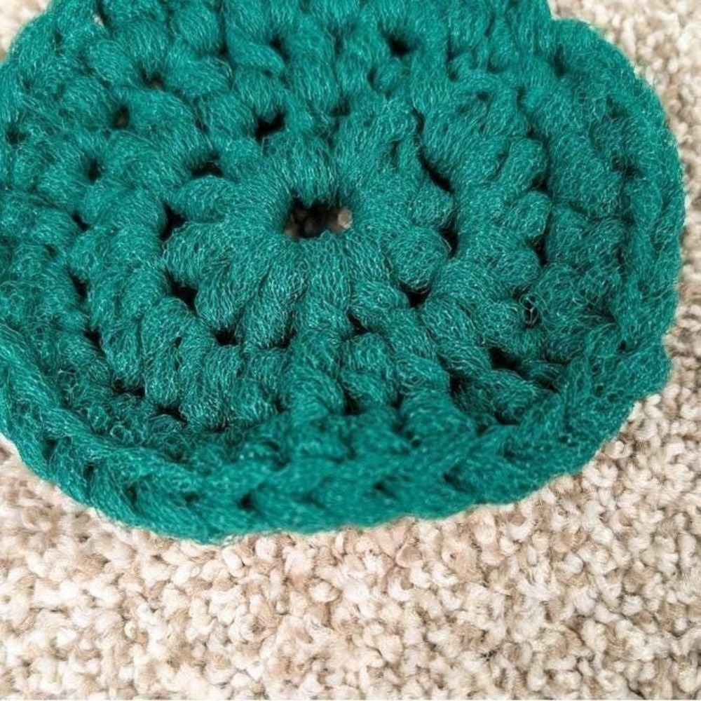 Green Nylon Pot‎ Scrubber Scourer cleaning kitchen bathroom garage - Picture 2 of 3